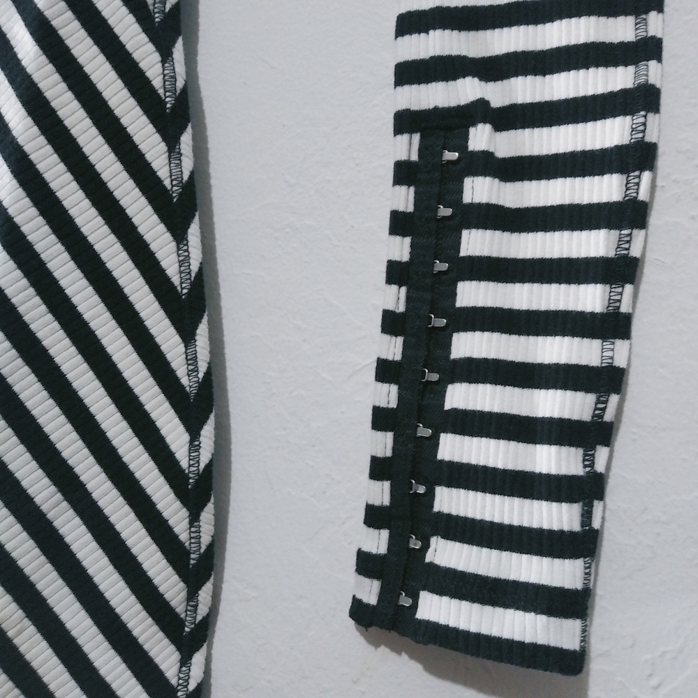 rag & bone striped black white rib knit dress - Picture 3 of 12
